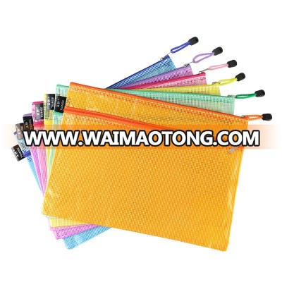 Wholesale custom promotional pvc document zipper file folder bag