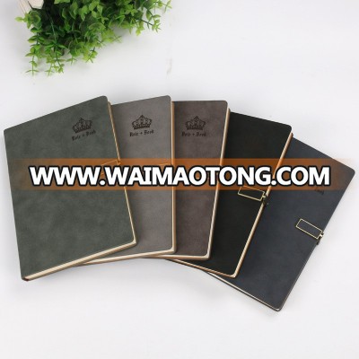 Cheap A5 PU leather cover paper custom notebook business notebook for promotion