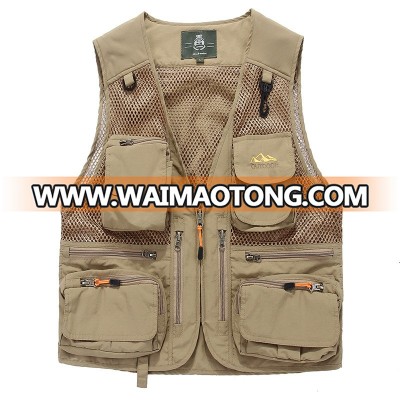 Mans cheap wholesale multi pocket fishing vest