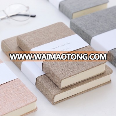 Simple pure color cloth hand books Blank pages related to the horizontal notebook  stationery diary book