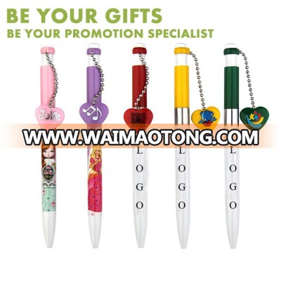 Promotional Custom Heart Shaped Plastic Magnetic Ball Pen