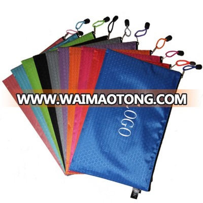 Promotional Custom A4 Size Waterproof Mesh Zipper Document Bag