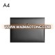 Custom Imprint Good Quality Durable Thick PP Plastic A4 File Folder with Snap Fastener Black Document Bag